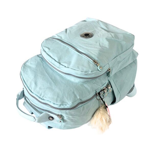 brand new Kipling 45cm 15" backpack Seoul large openside pocket light green - Picture 9 of 10